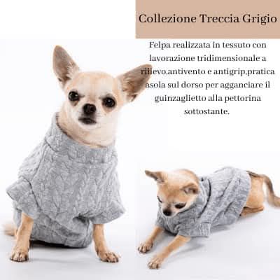 Other Modello Treccia Grigio grey dog sweater product image