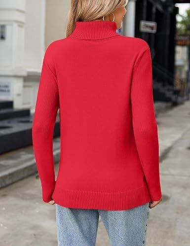 Red Turtleneck Sweater image 4