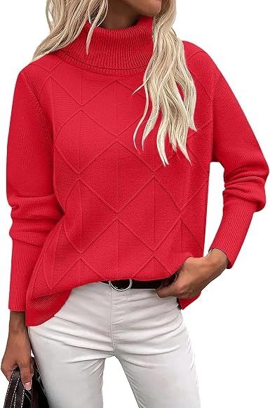 Red Turtleneck Sweater image 2