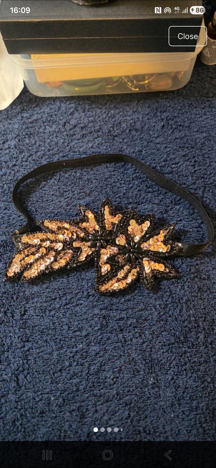 Sequin headband 1980s £2