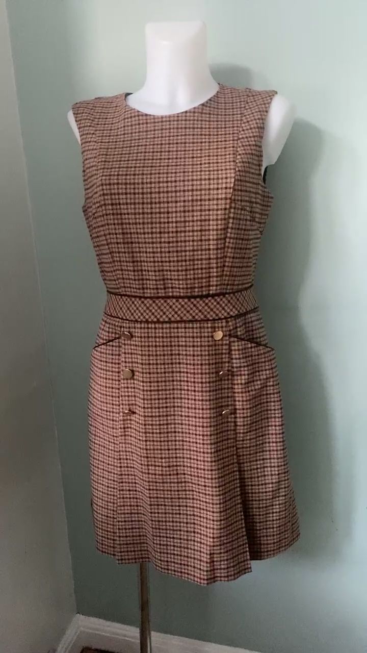 Oasis Checked Shift Dress imagen 1