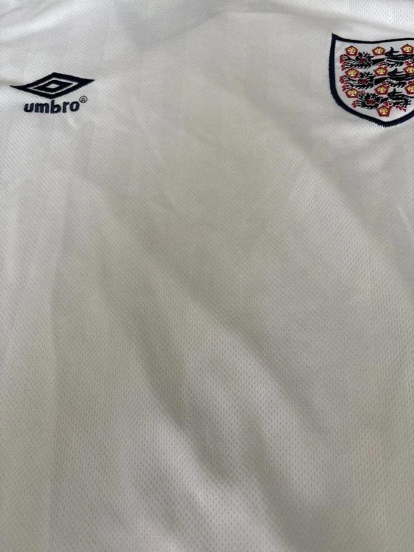 Umbro White England Football Shirt image 3