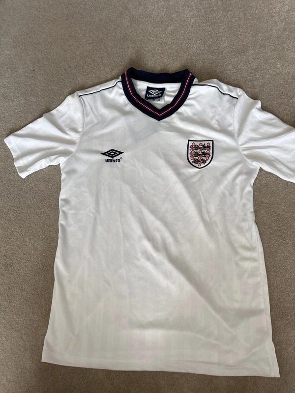 Umbro White England Football Shirt imagen 1