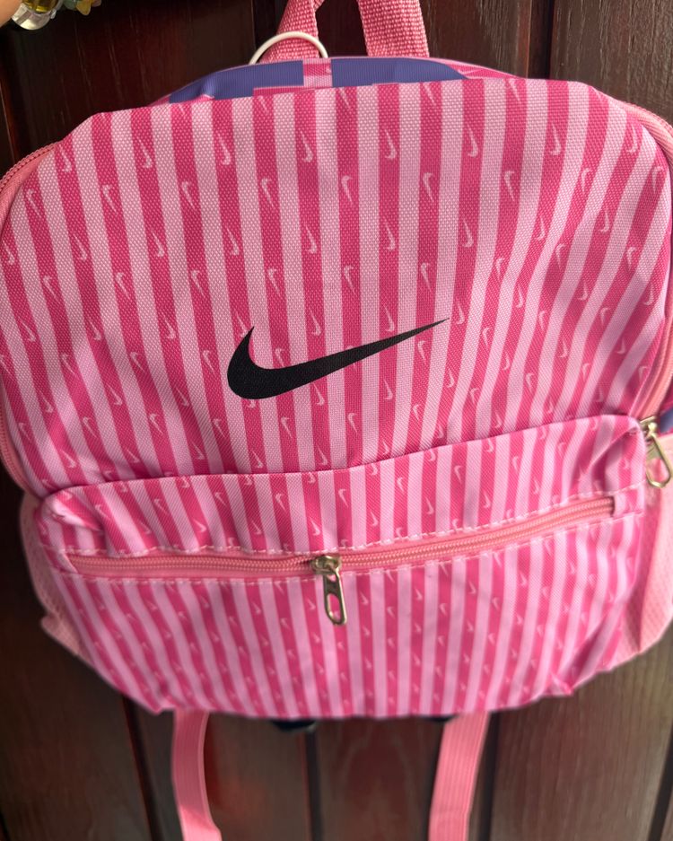 Nike Pink Striped Backpack 3