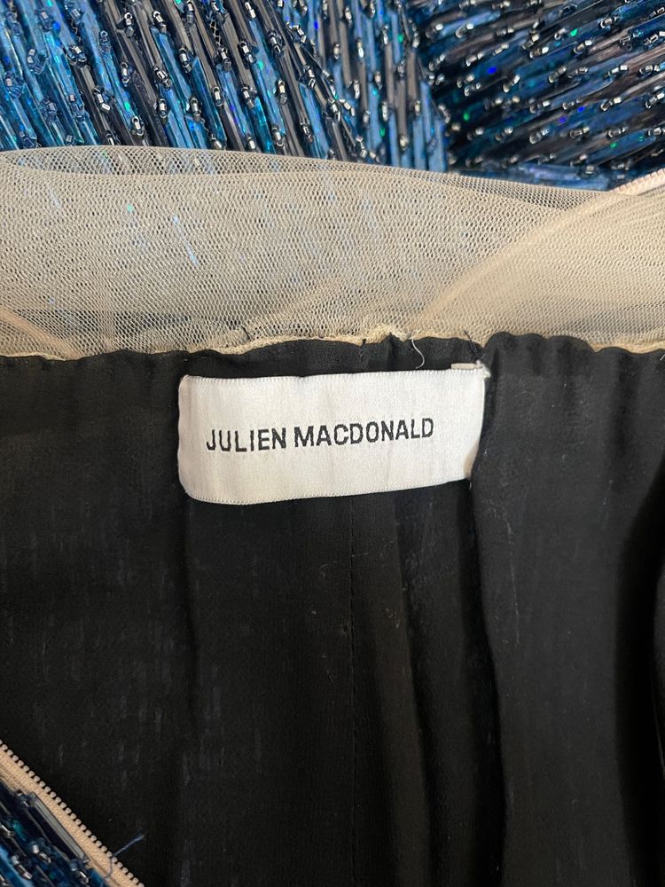 2013 Julien Macdonald Runway Documented Electric Blue Beaded Dress image 2