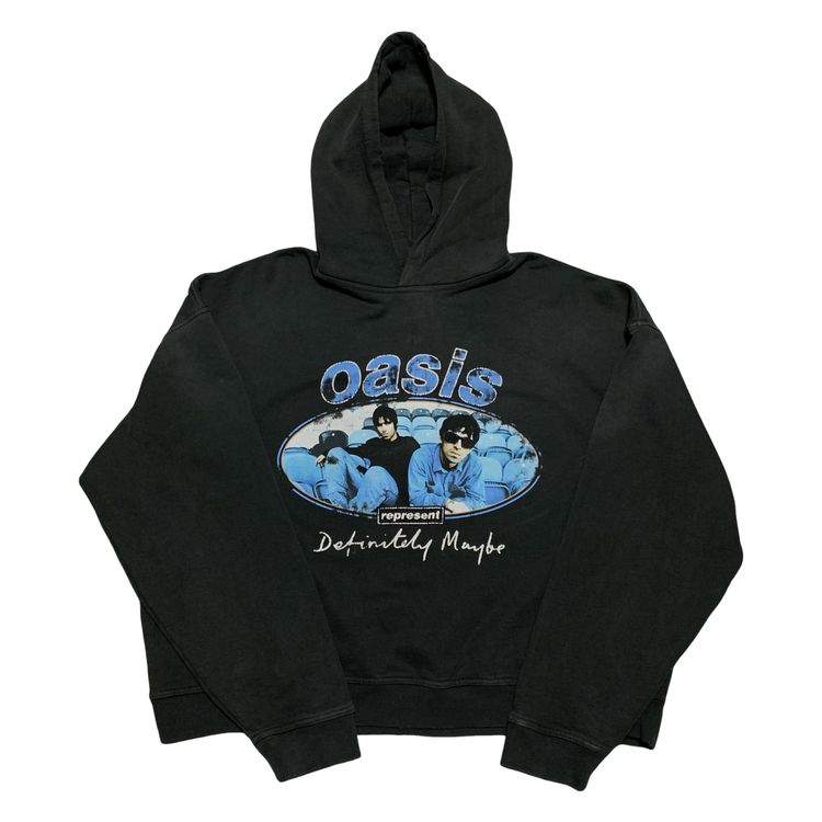 Represent Oasis Small Hoodie Maine Road Washed Black Hoodie