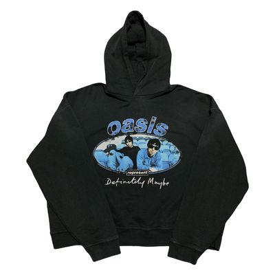 Represent Oasis Small Hoodie Maine Road Washed Black Hoodie