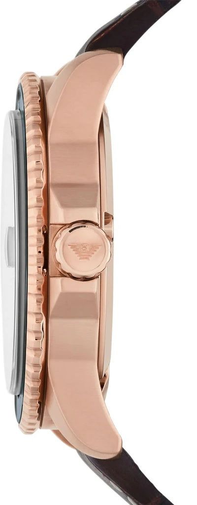 Emporio Armani AR11556 Mens Watch Brown Leather Strap Blue Dial image 6
