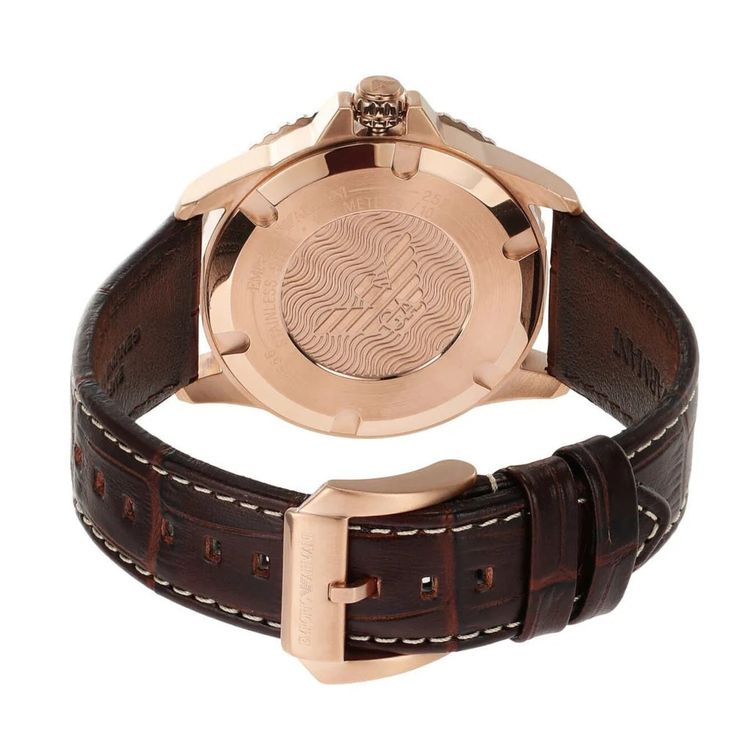 Emporio Armani AR11556 Mens Watch Brown Leather Strap Blue Dial image 7