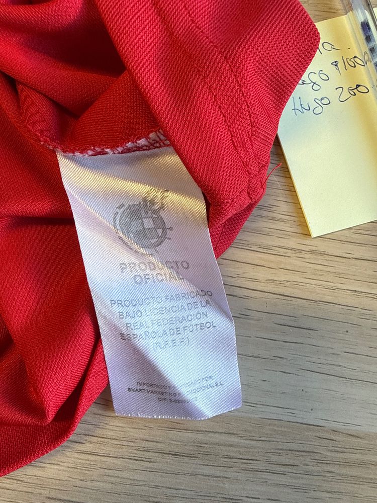 Red Polo Shirt With Spain Football Crest