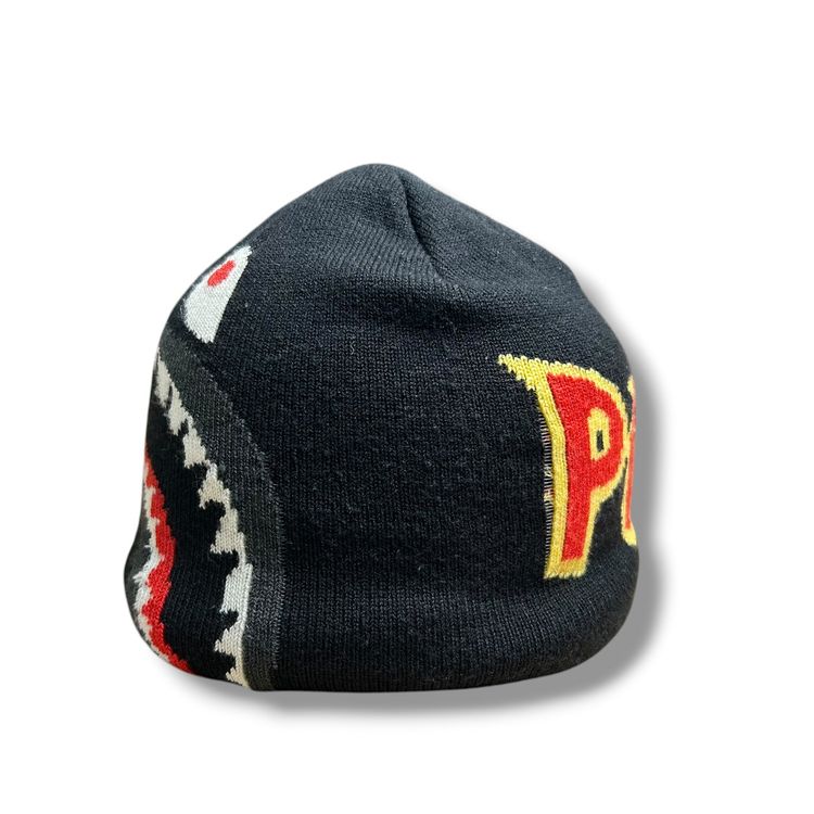 A Bathing Ape Shark Beanie Black O/S image 3