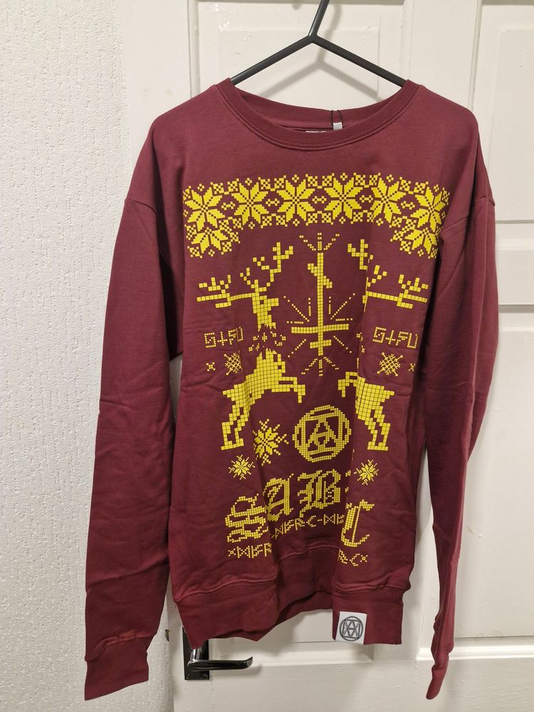 Other Sabbc Maroon Sweatshirt With Yellow Graphic Print product image