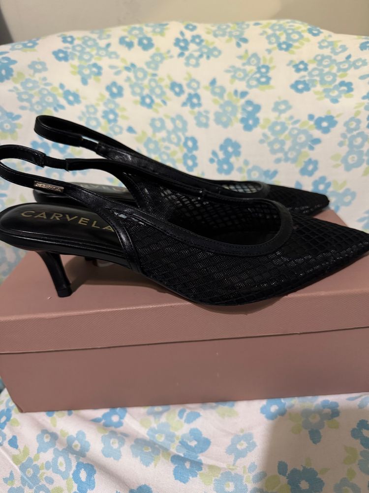 Carvela Carvela black mesh slingback heels product image