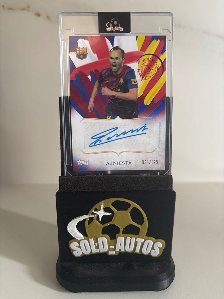 Topps Andres Iniesta Signed Football Card image 1