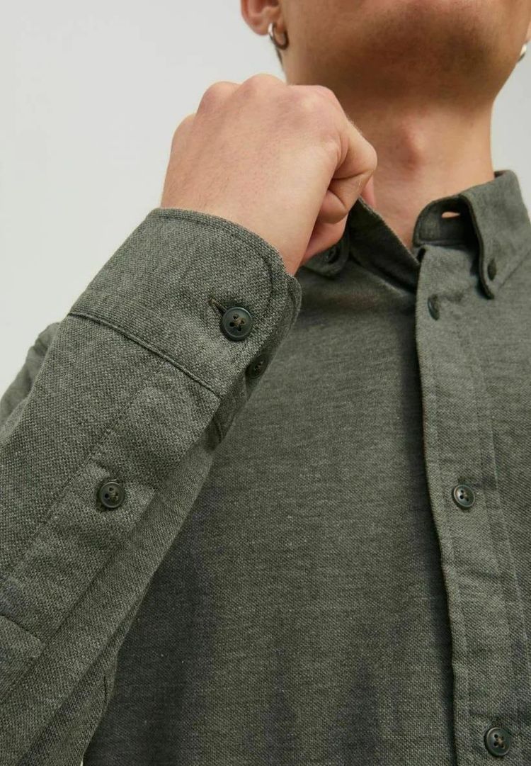 Jack & Jones Long Sleeves Shirt For Men (JJECLASSIC MELANGE) in 4 Colours, L-XL 10