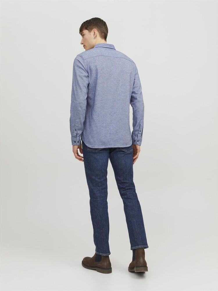 Jack & Jones Long Sleeves Shirt For Men (JJECLASSIC MELANGE) in 4 Colours, L-XL 27