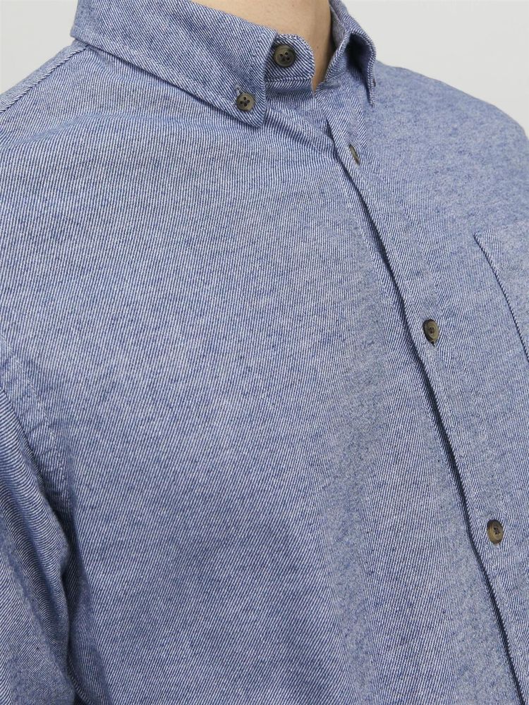 Jack & Jones Long Sleeves Shirt For Men (JJECLASSIC MELANGE) in 4 Colours, L-XL 9