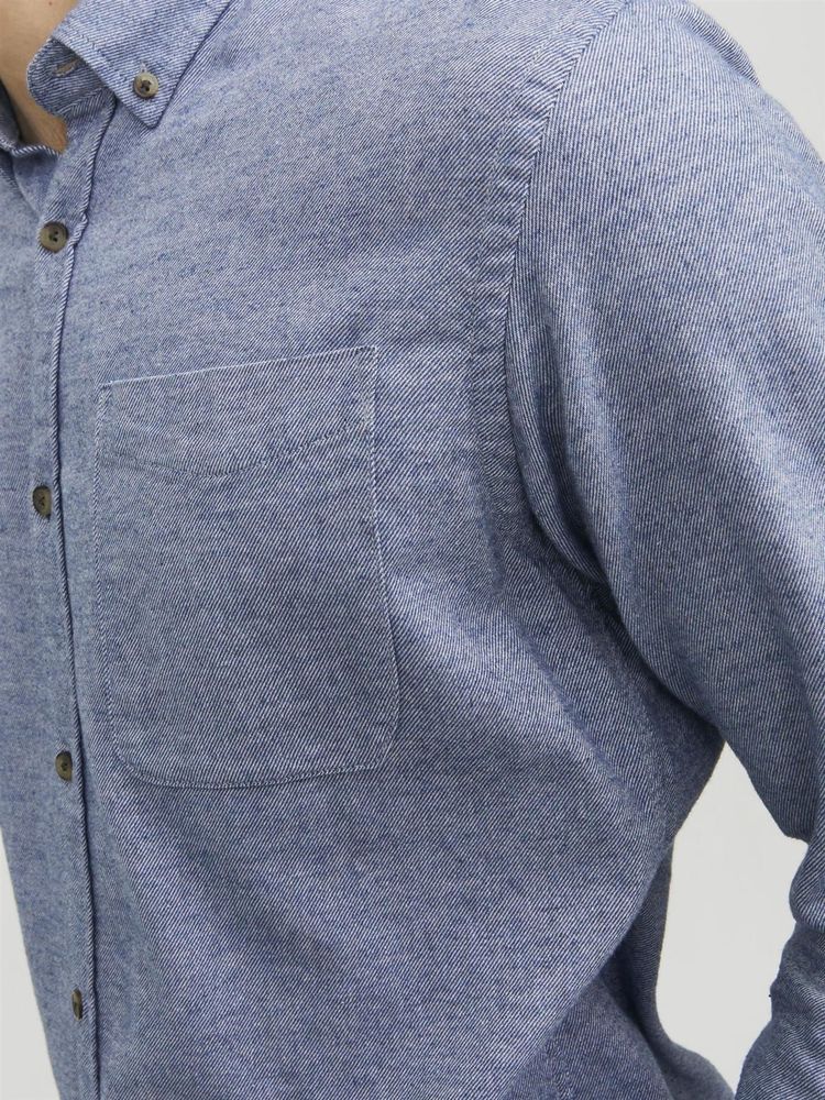 Jack & Jones Long Sleeves Shirt For Men (JJECLASSIC MELANGE) in 4 Colours, L-XL 16