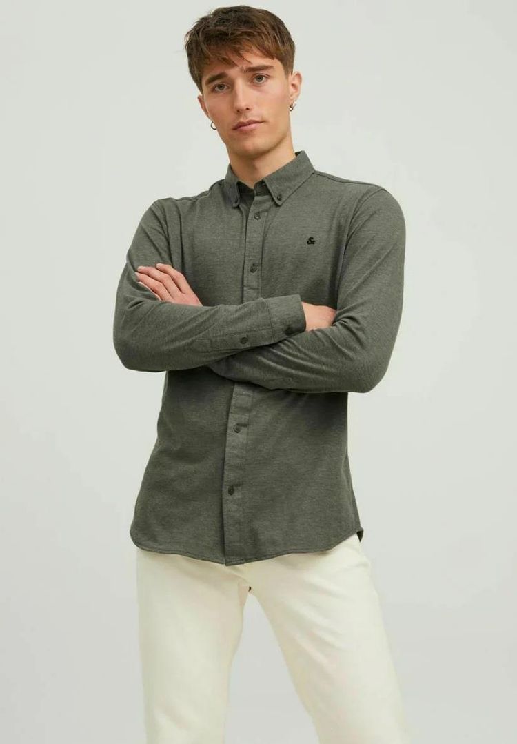 Jack & Jones Long Sleeves Shirt For Men (JJECLASSIC MELANGE) in 4 Colours, L-XL 24