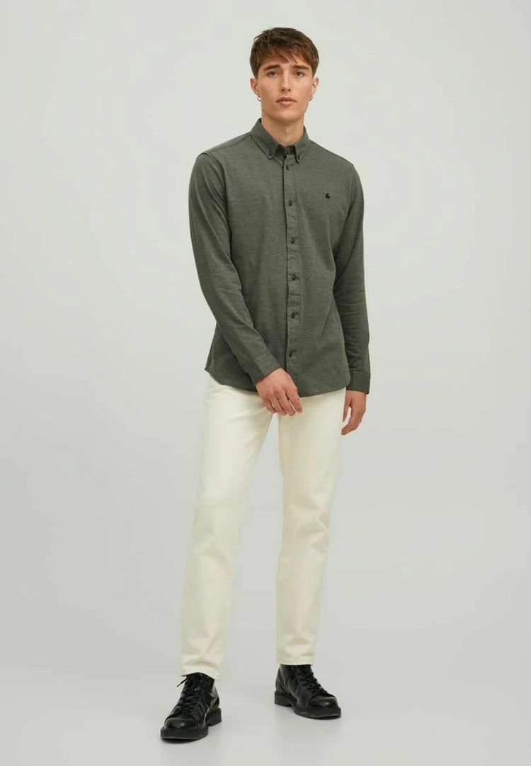Jack & Jones Long Sleeves Shirt For Men (JJECLASSIC MELANGE) in 4 Colours, L-XL 25