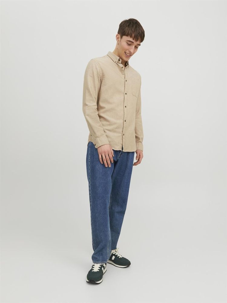 Jack & Jones Long Sleeves Shirt For Men (JJECLASSIC MELANGE) in 4 Colours, L-XL 28