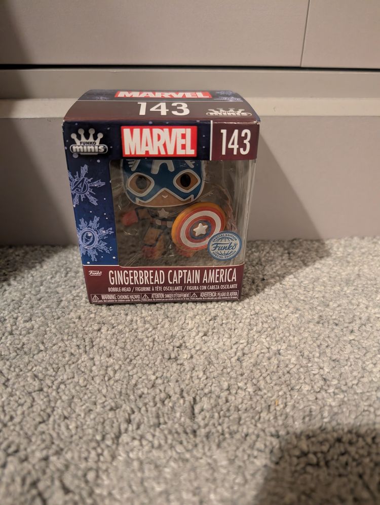 Marvel Gingerbread Captain America Funko Mini Figure