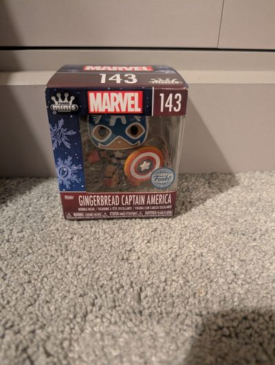 Marvel Gingerbread Captain America Funko Mini Figure