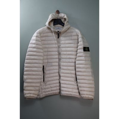 Stone Island Beige Loom Woven Down Jacket