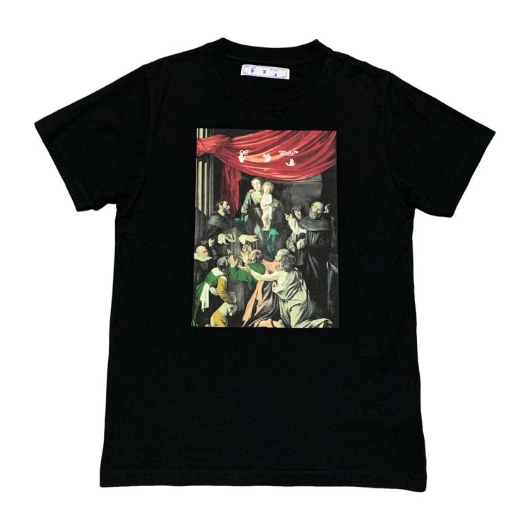 Off White Large Caravaggio Arrows Black Tee Virgil Abloh