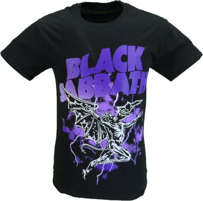 Mens Officially Licensed Black Sabbath Henry Lightning T Shirt