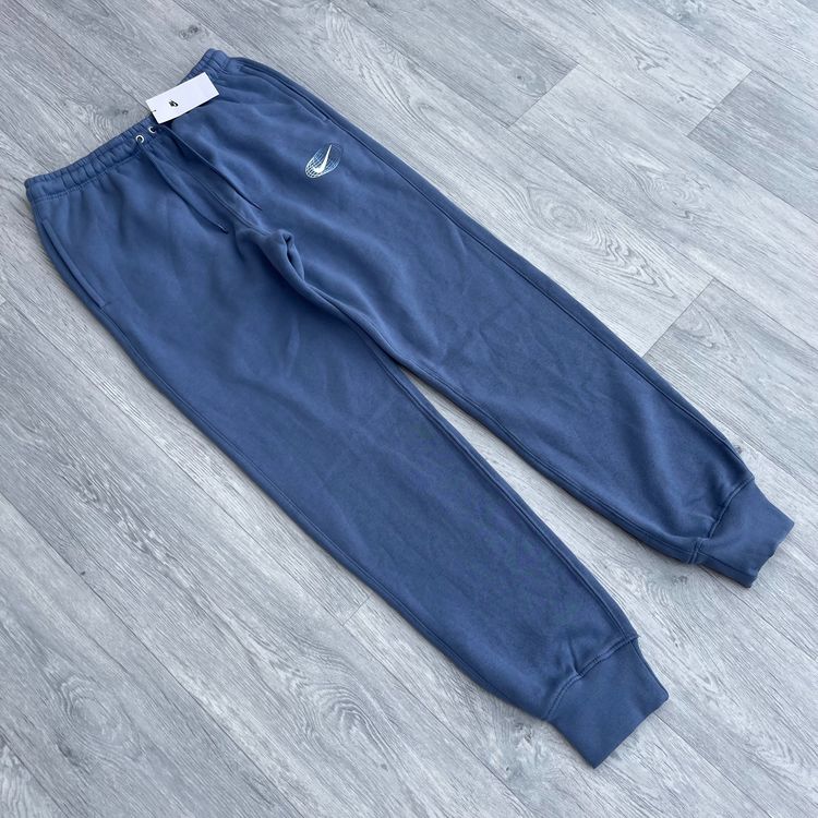 Nike World Tour Fleece Tracksuit Hoodie Sweatpants Joggers Set - Blue image 7
