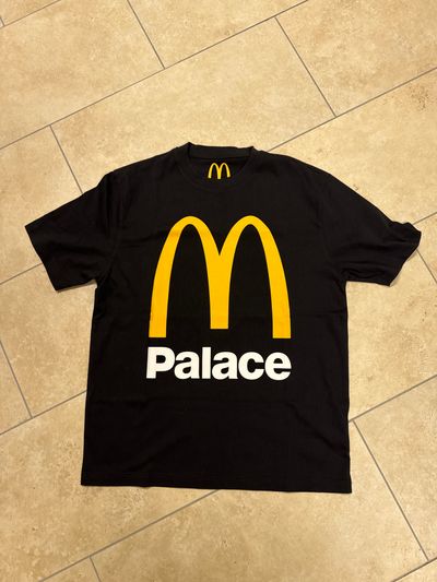 Palace Black T-Shirt With Mcdonald'S Logo