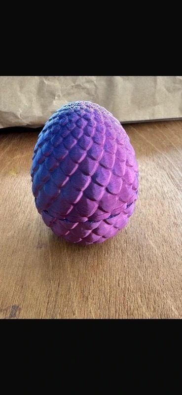Purple And Blue Dragon Egg Container With Dragon Figurine imagen 1