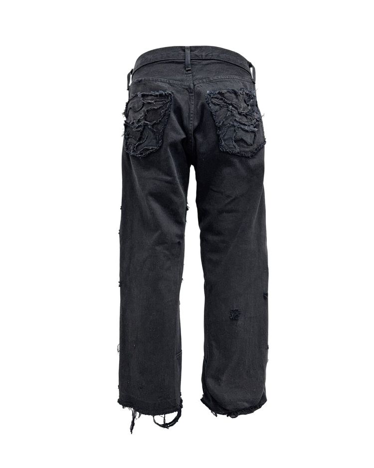 Jeans Carpenter Camouflage Patchwork Leather image 2