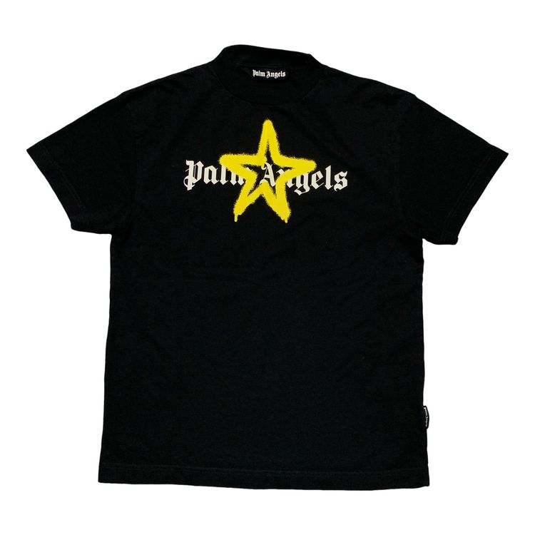 Palm Angels Medium Tee Star Sprayed Black T-Shirt