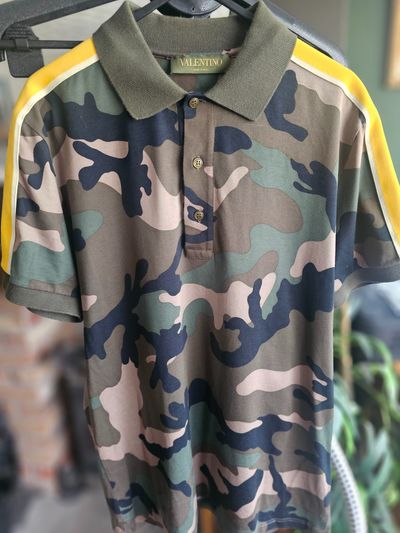 Valentino Camouflage Polo Shirt Like new RRP 850