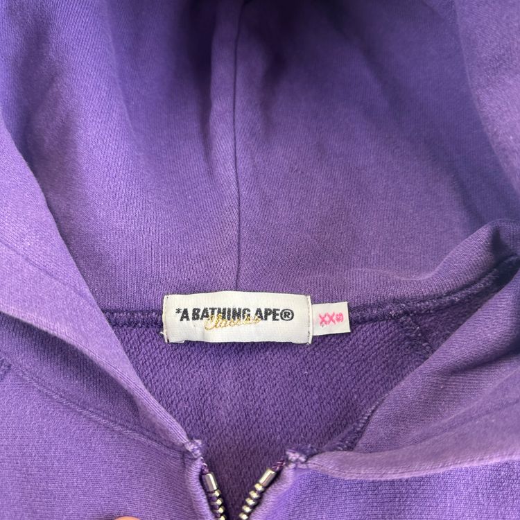 A Bathing Ape Bape Full-Zip Hoodie Purple image 3
