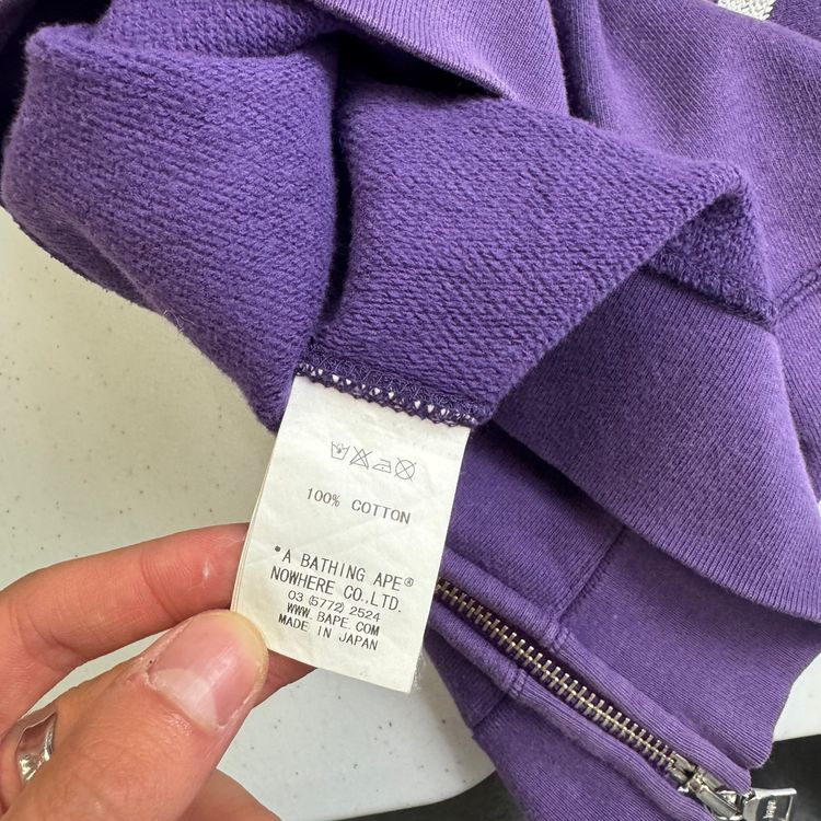 A Bathing Ape Bape Full-Zip Hoodie Purple image 10