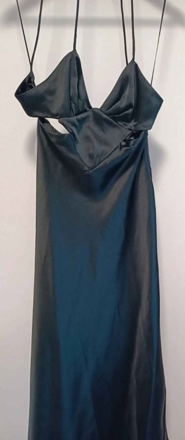 Zara Zara Black Cut-Out Satin Dress product image