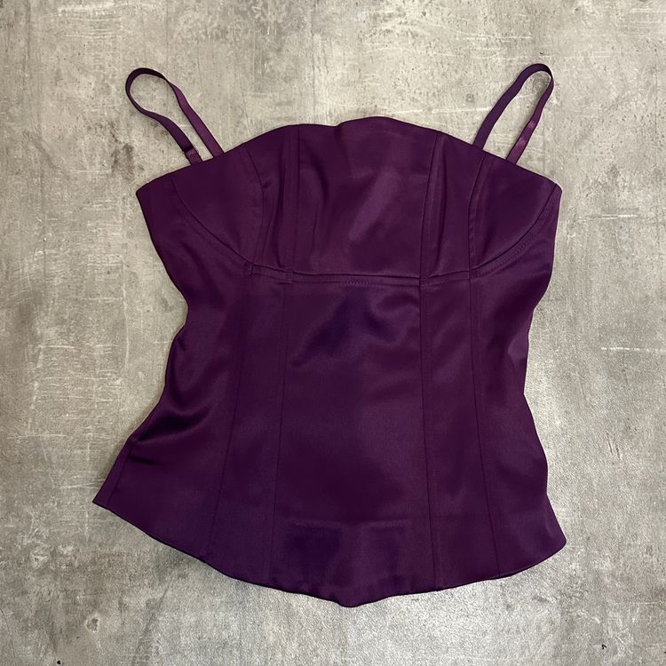 Y2K Purple Satin Camisole Top