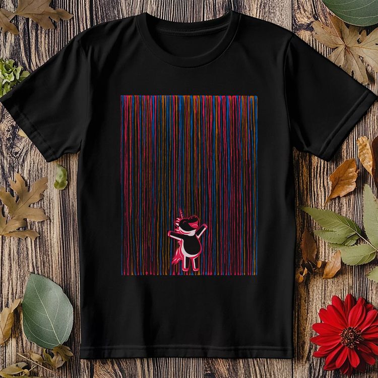 Rainbow Rain Cat T-Shirt 3