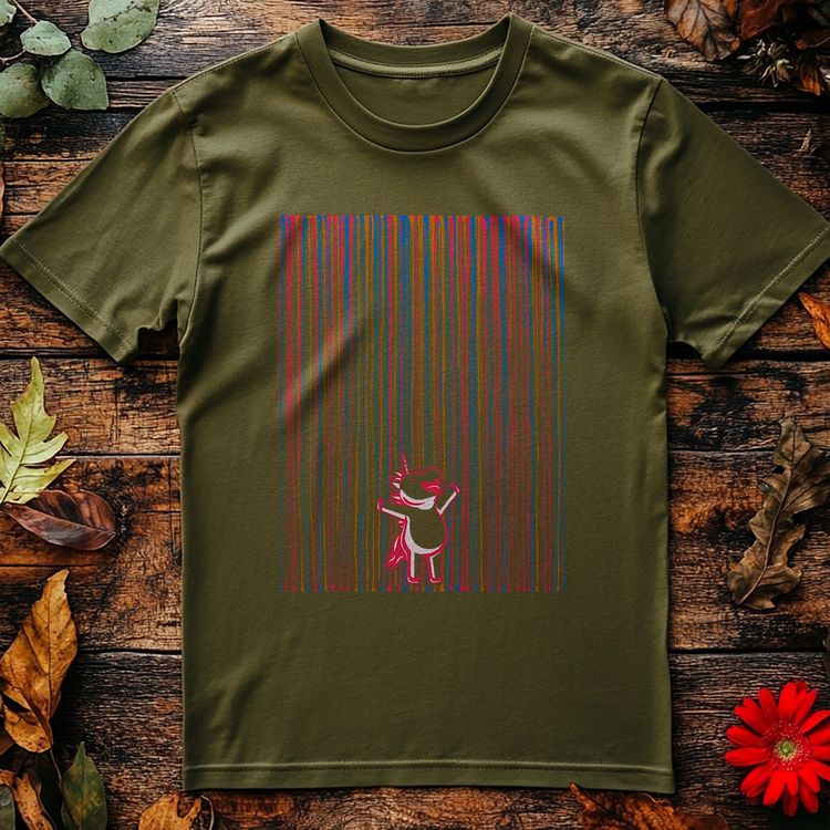 Rainbow Rain Cat T-Shirt 4