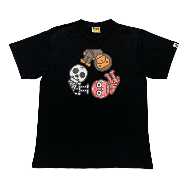 Bape Large Recycle Baby Milo Black Tee A Bathing Ape