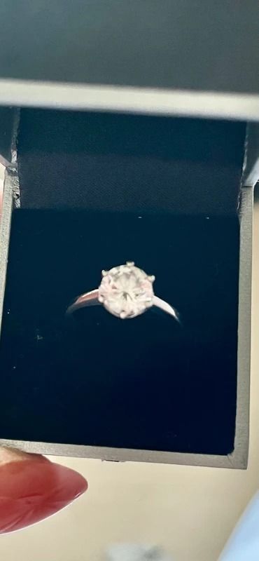Silver Ring With Clear Gemstone image 3