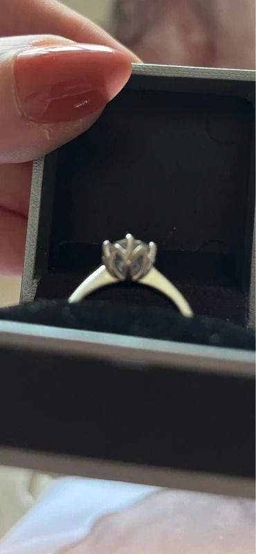 Silver Ring With Clear Gemstone image 2