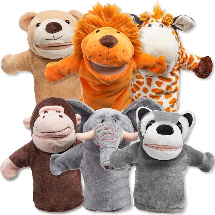 Animal Hand Puppets Set imagen 1