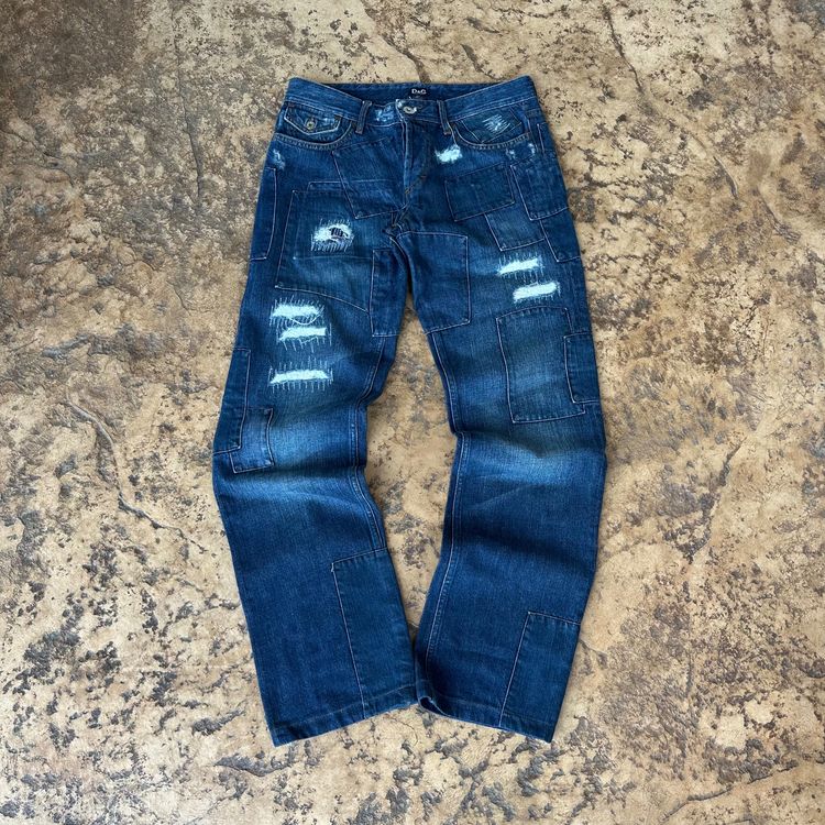 Dolce & Gabbana D&G vintage distressed blue denim jeans product image