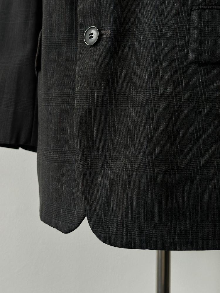Yves Saint Laurent 1990s Pure Wool Check Single Breasted Blazer - 44R image 7