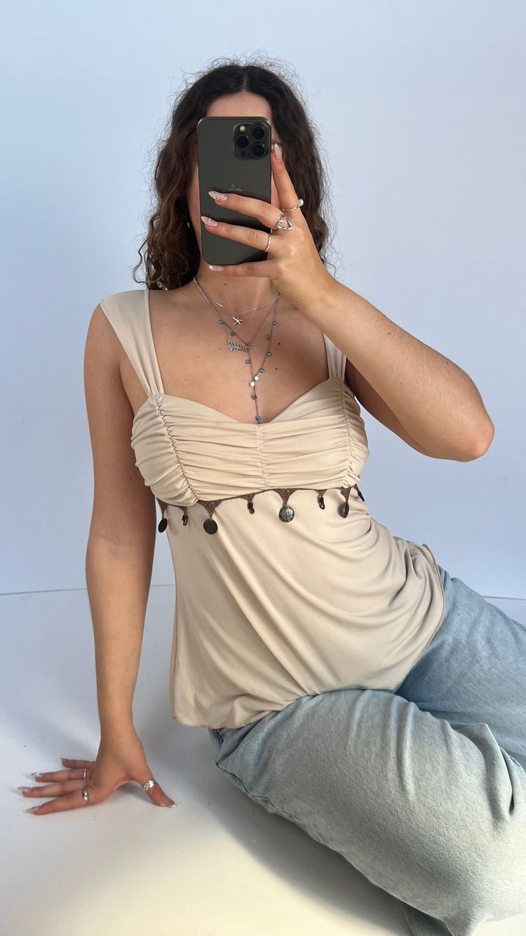 00s beige charm cami- size L image 3
