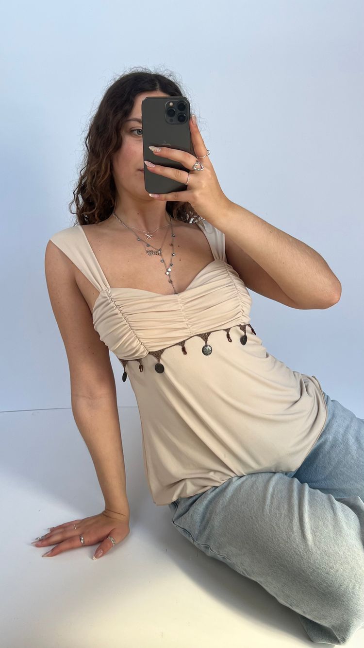 00s beige charm cami- size L image 5